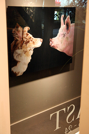 Reflection of my painting, "Food or Pet? How Do You Decide?"