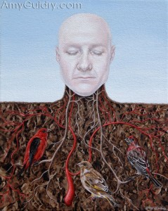 "Synergy" by Amy Guidry, acrylic on canvas, 8" x 10", (c) Amy Guidry 2011