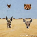 "Untitled (Desert)" by Amy Guidry; acrylic on canvas; 4" x 4"; $100